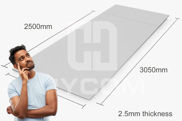 How thick should the hygienic wall cladding sheet be?