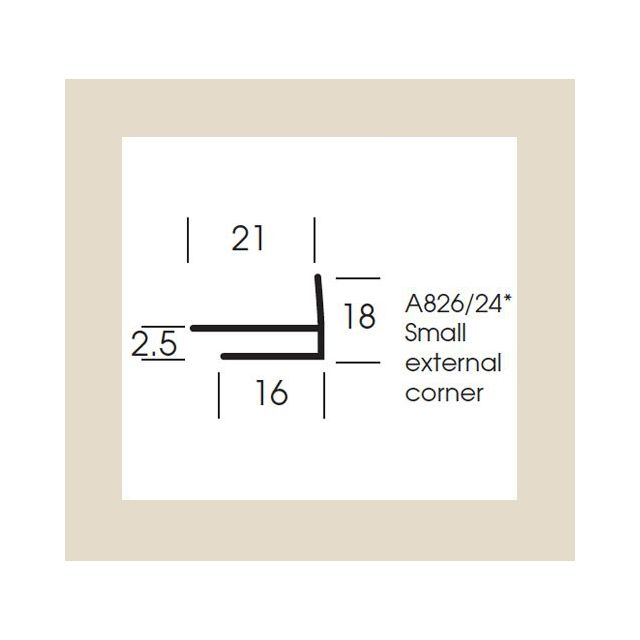 Altro Whiterock Satins Small External F Corner - Oyster - 3m