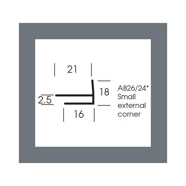 Altro Whiterock Chameleon Distant Thunder 6634 Small External Corner - 3m