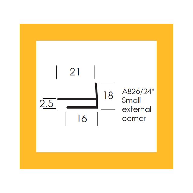 Altro Whiterock Chameleon Taxi Cab 6636 Small External Corner - 2.5m