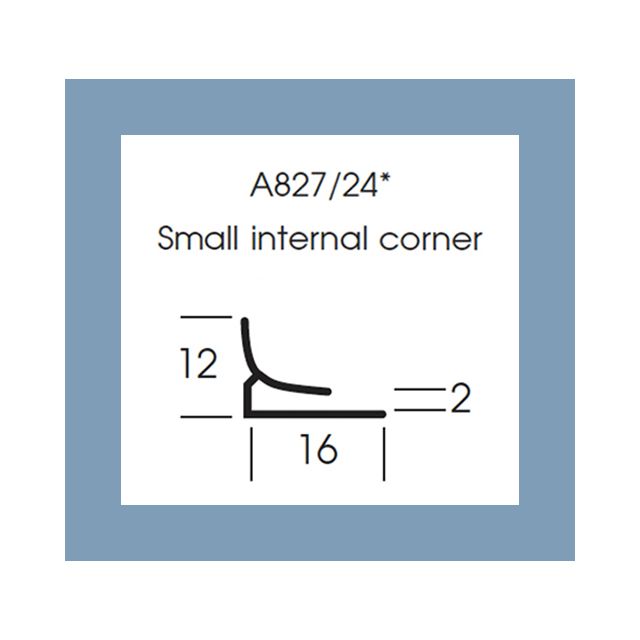 A827/25 Satins Small Internal Corner - 201 Flint
