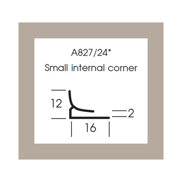 A827/25 Satins Small Internal Corner - 206 Fawn