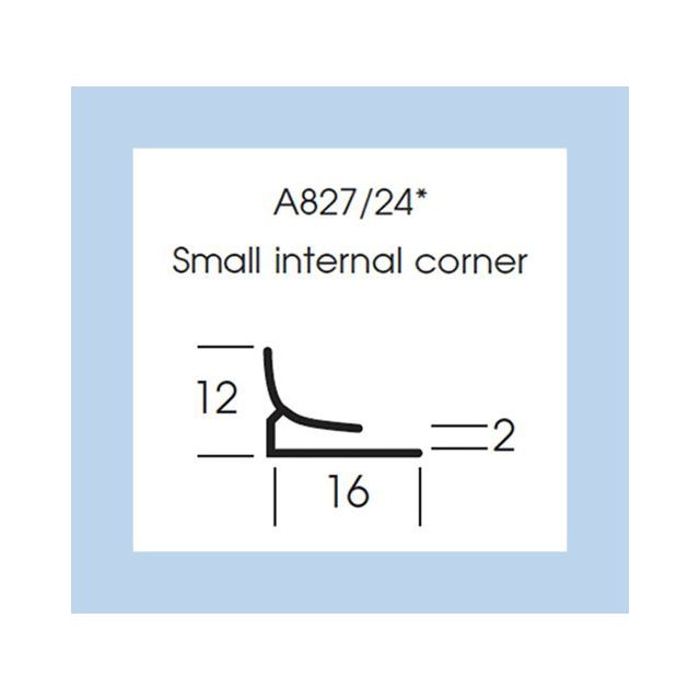 Altro Whiterock Satins Small Internal Corner - 207 Clarity - 2.5m
