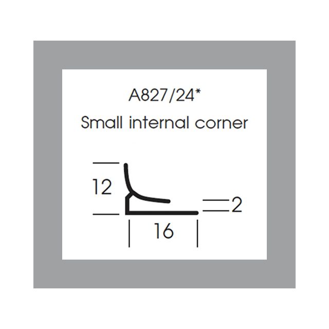 A827/25 Satins Small Internal Corner - 208 Echo