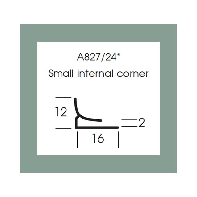 A827/25 Satins Small Internal Corner - 212 Promenade