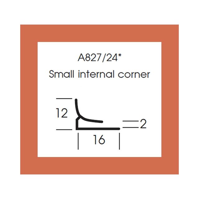 A827/25 Satins Small Internal Corner - 220 Bergamot