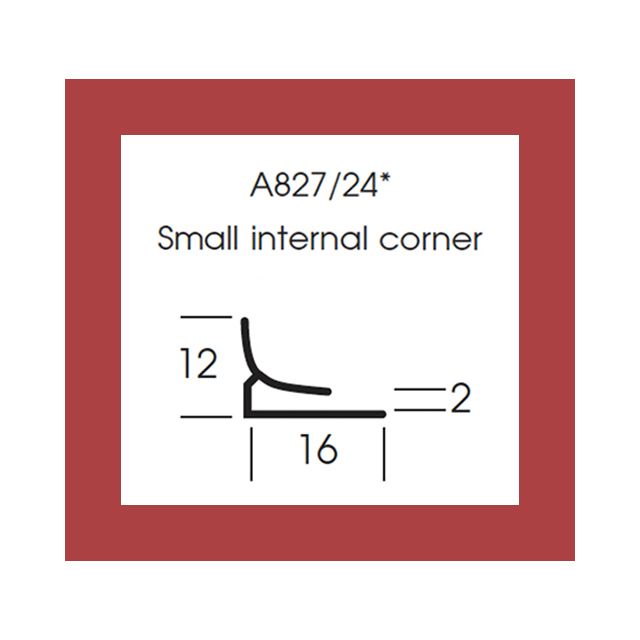 Altro Whiterock Satins Small Internal Corner - 221 Scarlet - 3.0m