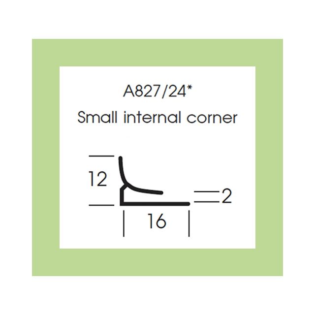 A827/25 Satins Small Internal Corner - 223 Orchard