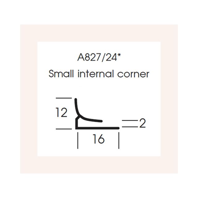 A827/25 Satins Small Internal Corner - 41 Linen