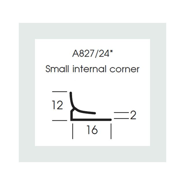 A827/25 Satins Small Internal Corner - 43 Seafoam