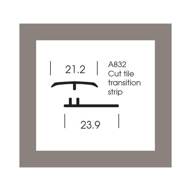 Altro Whiterock Wall Designs - Cut Tile Transition Strip - Champagne - 2.5m