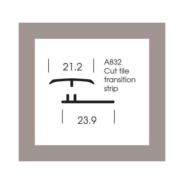 Altro Whiterock Wall Designs - Cut Tile Transition Strip - Cool Woodgrain - 2.5m