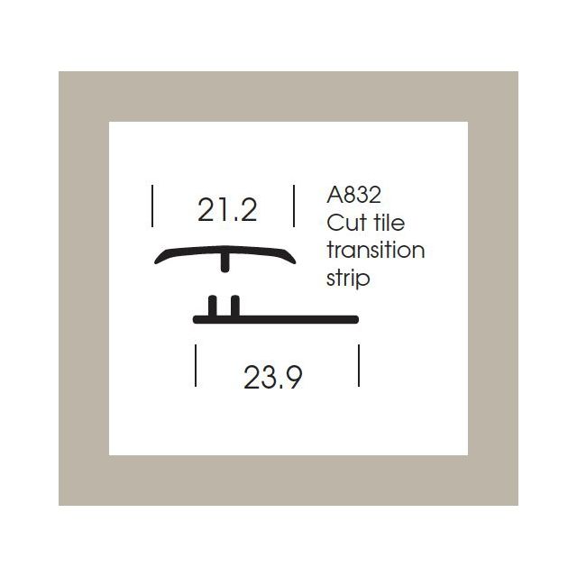 Altro Whiterock Wall Designs - Cut Tile Transition Strip - Warm Elegance - 2.5m