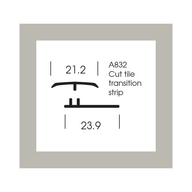 Altro Whiterock Wall Designs - Cut Tile Transition Strip - White Woodgrain - 2.5m