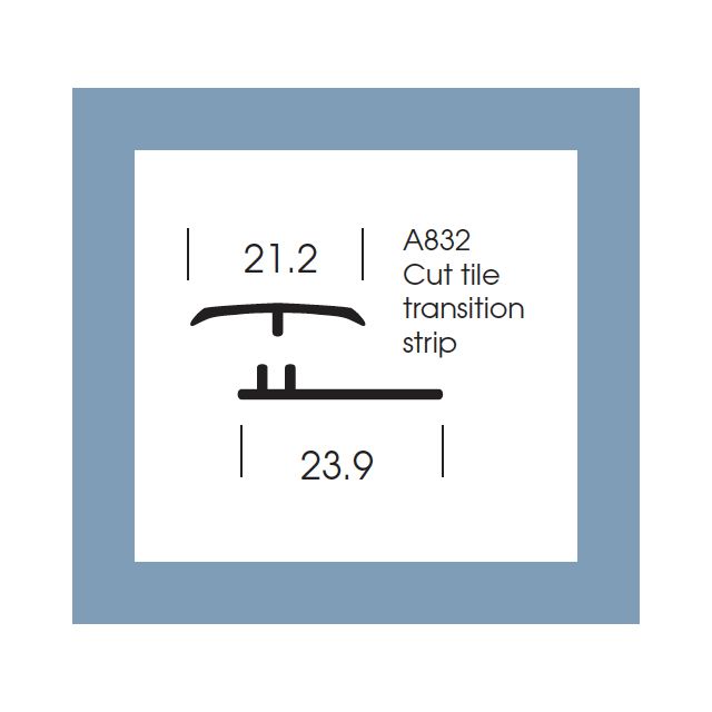 Altro Whiterock Satins Cut Tile Transition Strip - 201 Flint - 2.5m