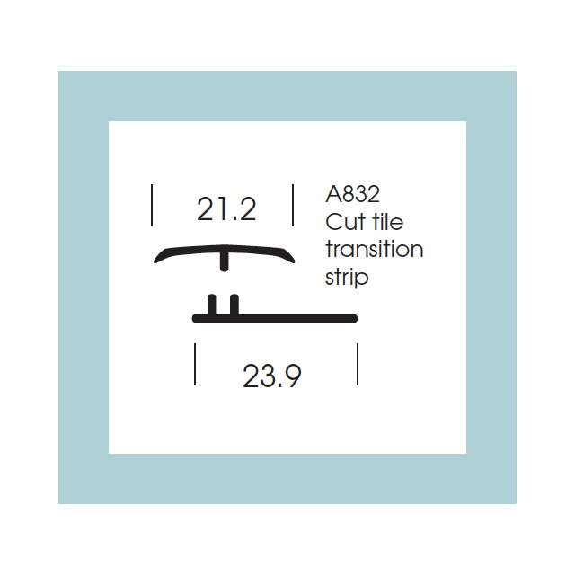 Altro Whiterock Satins Cut Tile Transition Strip - 203 Mint - 2.5m
