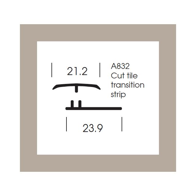 Altro Whiterock Satins Cut Tile Transition Strip - 206 Fawn - 2.5m