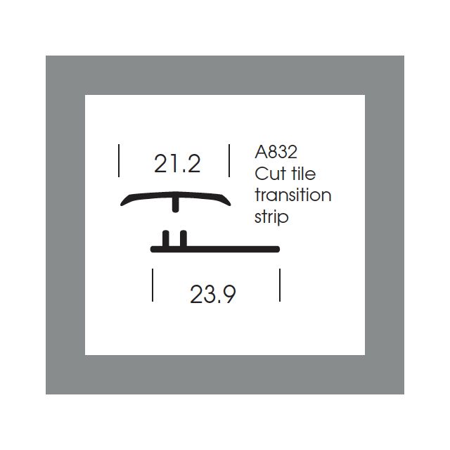 Altro Whiterock Satins Cut Tile Transition Strip - 210 Urban - 2.5m