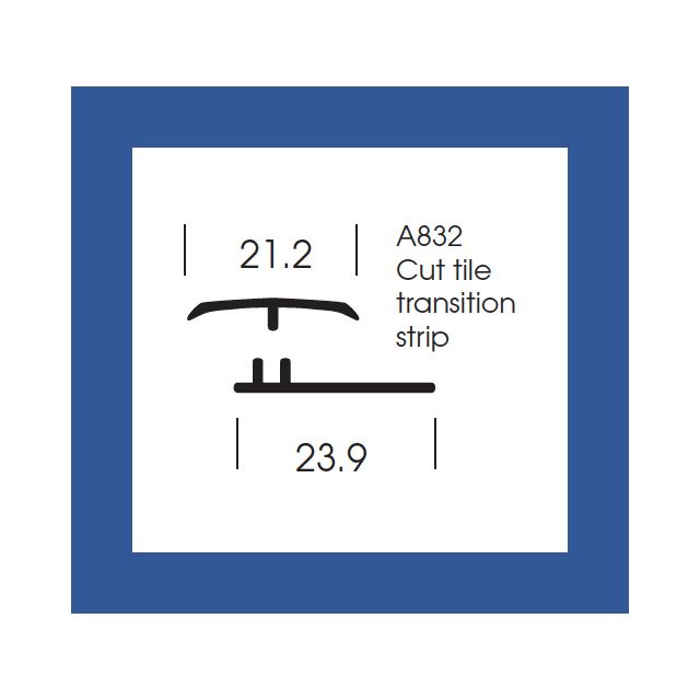 Altro Whiterock Satins Cut Tile Transition Strip - 211 Ozone - 2.5m