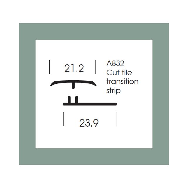 Altro Whiterock Satins Cut Tile Transition Strip - 212 Promenade - 2.5m