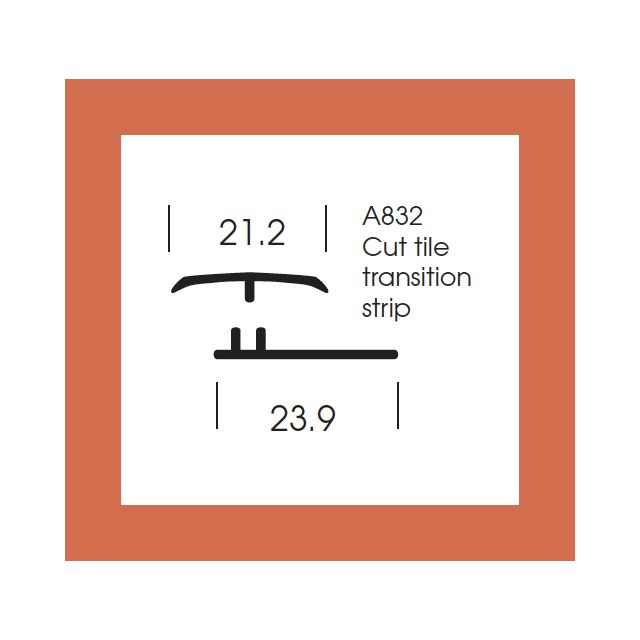 Altro Whiterock Satins Cut Tile Transition Strip - 220 Bergamot - 2.5m