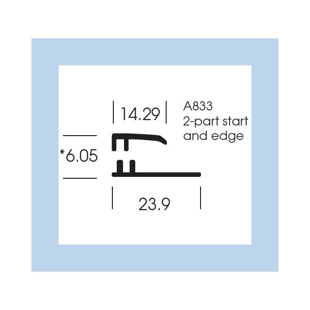 Altro Whiterock Satins Start and Edge trim - 207 Clarity - 3m