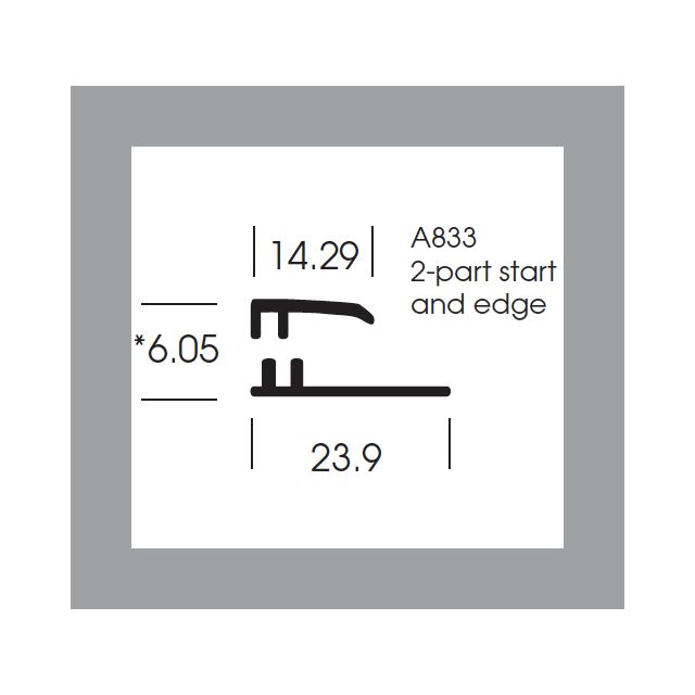 Altro Whiterock Satins Start and Edge trim - 208 Echo - 2.5m