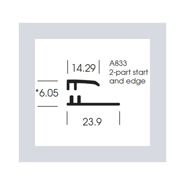 Altro Whiterock Satins Start and Edge trim - 53 Cesco - 2.5m