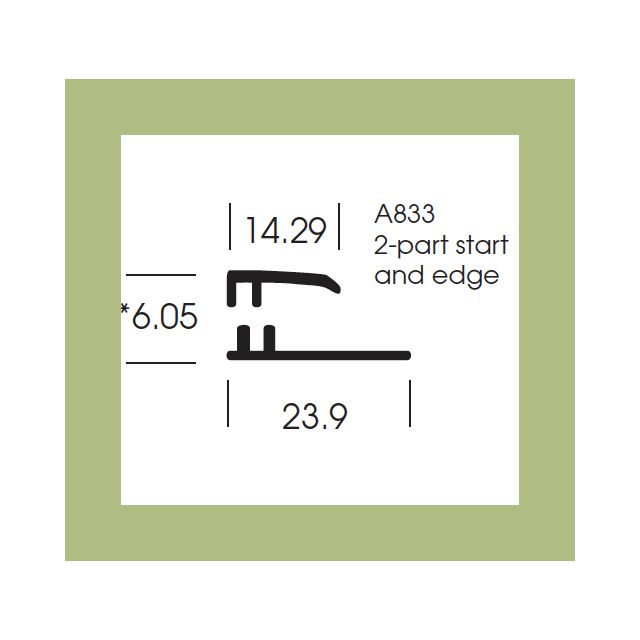 Altro Whiterock Chameleon 6605 Eau De Chic Start and Edge trim - 3m