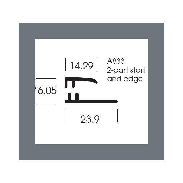 Altro Whiterock Chameleon 6634 Distant Thunder Start and Edge trim - 3m