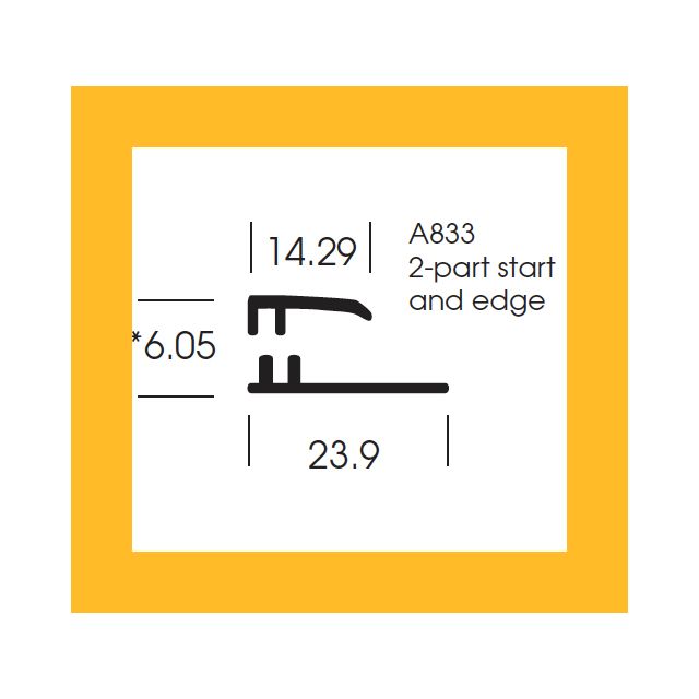 Altro Whiterock Chameleon 6636 Taxi Cab Start and Edge trim - 3m