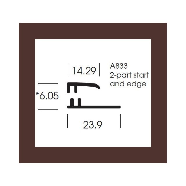 Altro Whiterock Wall Designs - Start and Edge trim - Bronze - 2.5m