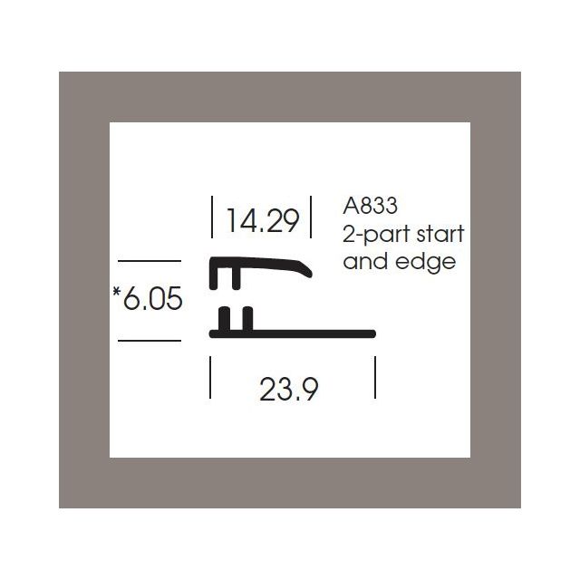 Altro Whiterock Wall Designs - Start and Edge trim - Champagne - 2.5m