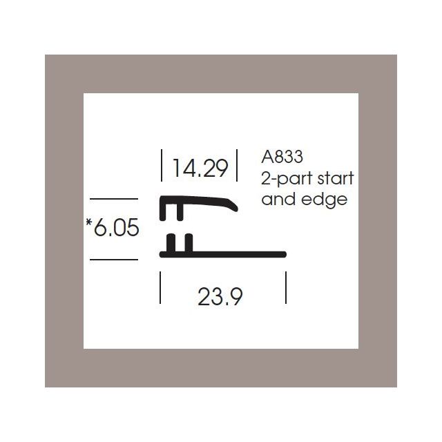 Altro Whiterock Wall Designs - Start and Edge trim - 9914 - Cool Woodgrain - 3.0m