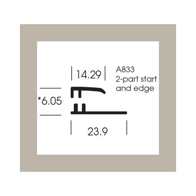 Altro Whiterock Wall Designs - Start and Edge trim - 9915 - Warm Elegance - 3.0m