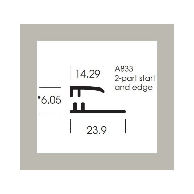 Altro Whiterock Wall Designs - Start and Edge trim - 9915 - White Woodgrain - 3.0m