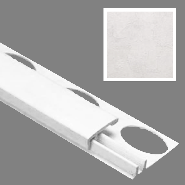 Altro Tegulis 2 Part Edge Trim - 2.5m - White Mineral