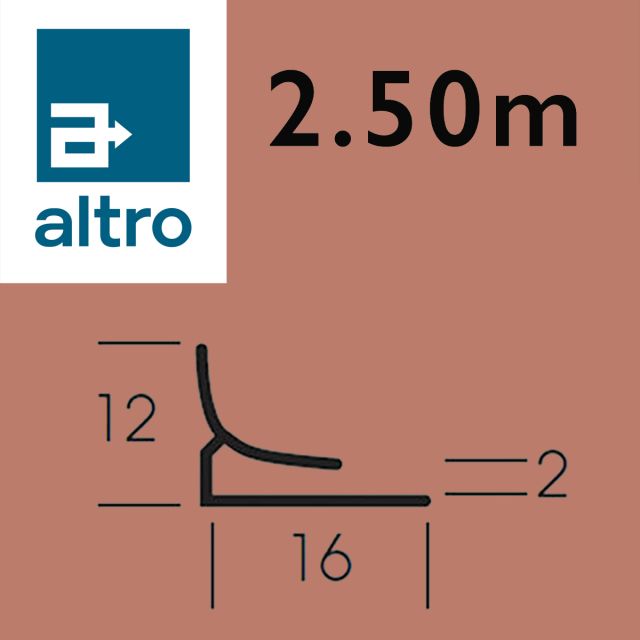 Altro Whiterock Satins Small Internal Corner - 224 Clay - 2.5m