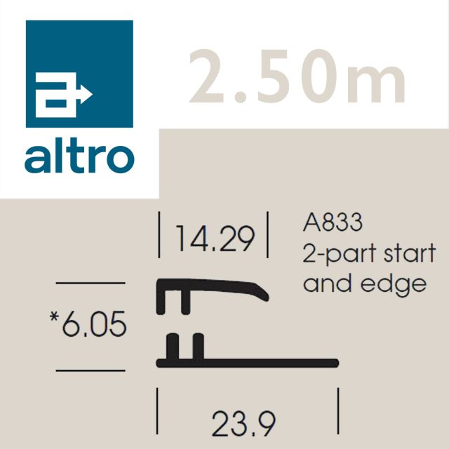 Altro Whiterock Satins Start and Edge trim - 233 Hessian - 2.5m