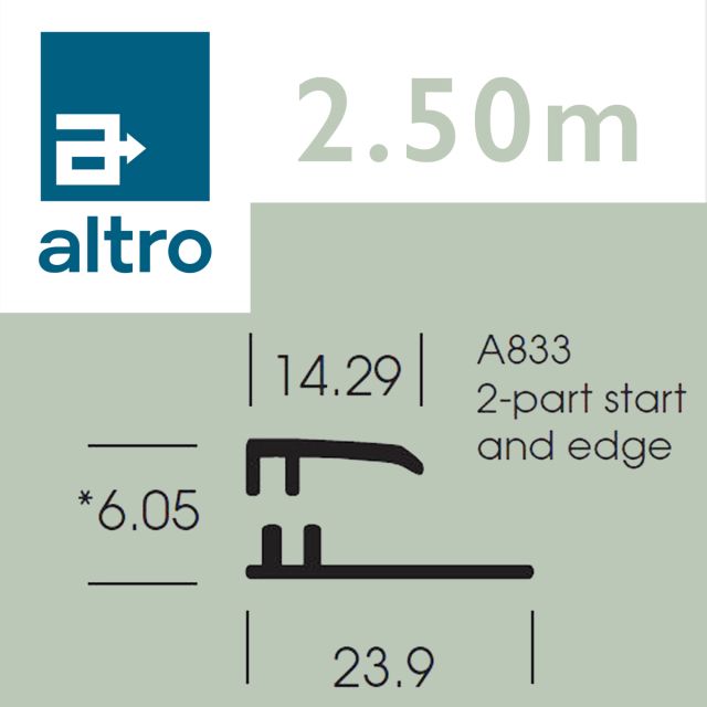 Altro Whiterock Satins Start and Edge trim - 227 Serenity - 2.5m