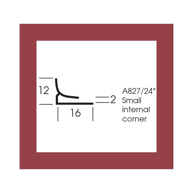 Altro Whiterock Chameleon Moulin Rouge 6618 Small Internal Corner - 2.5m