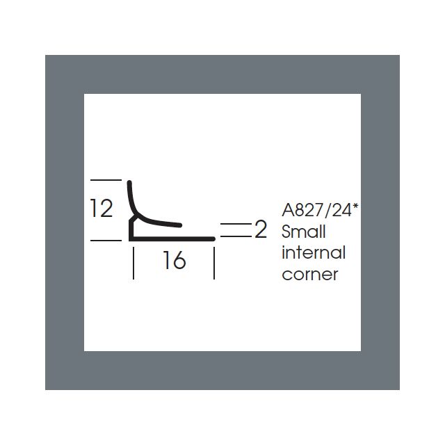 Altro Whiterock Chameleon 6634 Distant Thunder Small Internal Corner - 2.5m