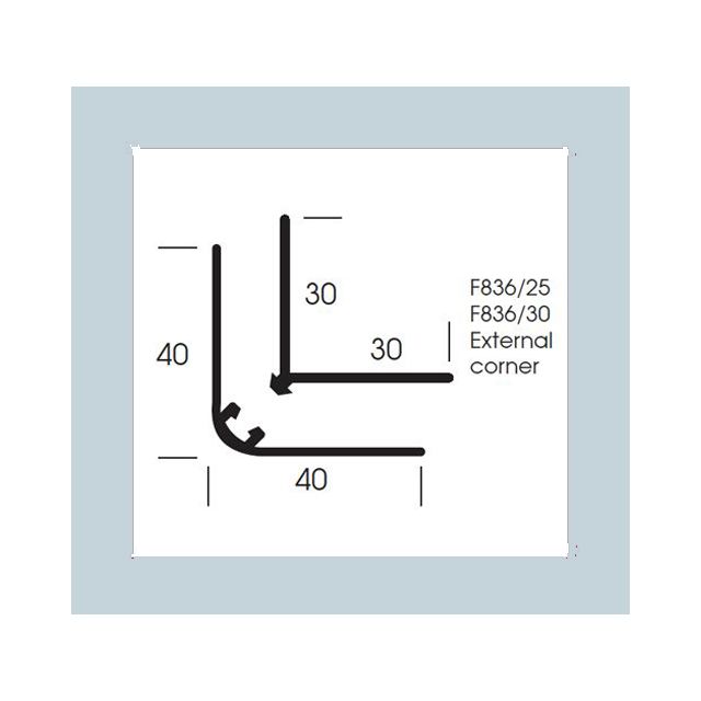 Altro Whiterock Satins External Angle F836/30 - 3.0m - 228 Breeze