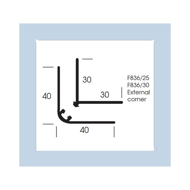 Altro Whiterock Satins External Angle F836/30 - 3.0m - 207 Clarity