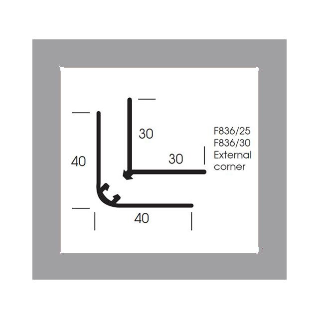 Altro Whiterock Satins External Angle F836/30 - 3.0m - Echo