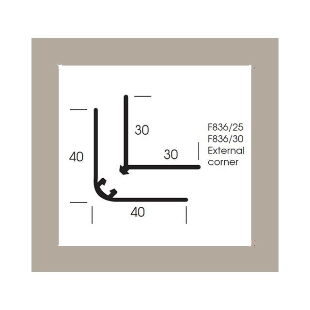 Altro Whiterock Satins External Angle F836/25 - 2.5m - 206 Fawn