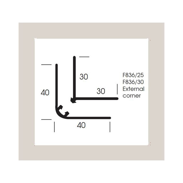 Altro Whiterock Satins External Angle F836/25 - 2.5m - 233 Hessian