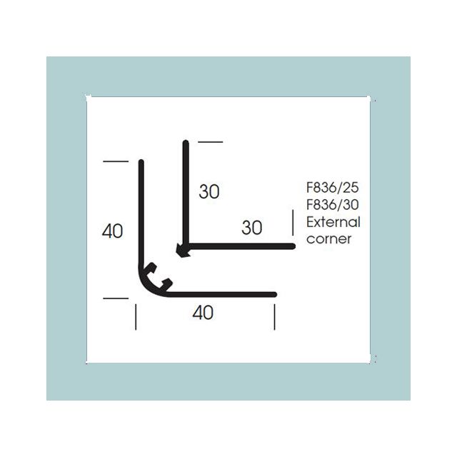 Altro Whiterock Satins External Angle F836/25 - 2.5m - 203 Mint
