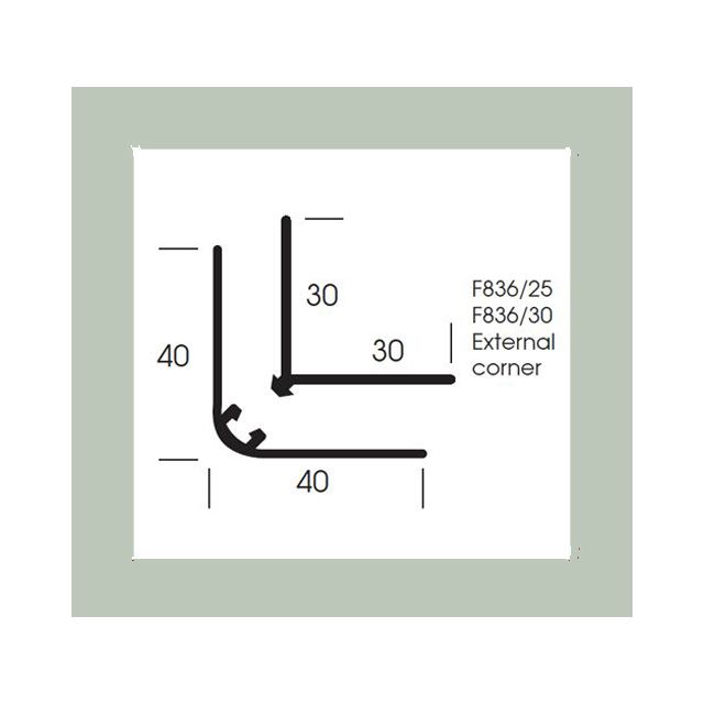 Altro Whiterock Satins External Angle F836/25 - 2.5m - 227 Serenity