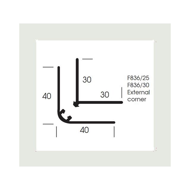 Altro Whiterock Satins External Angle F836/25 - 2.5m - 232 Spa
